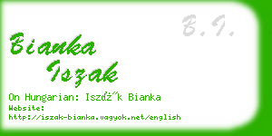 bianka iszak business card